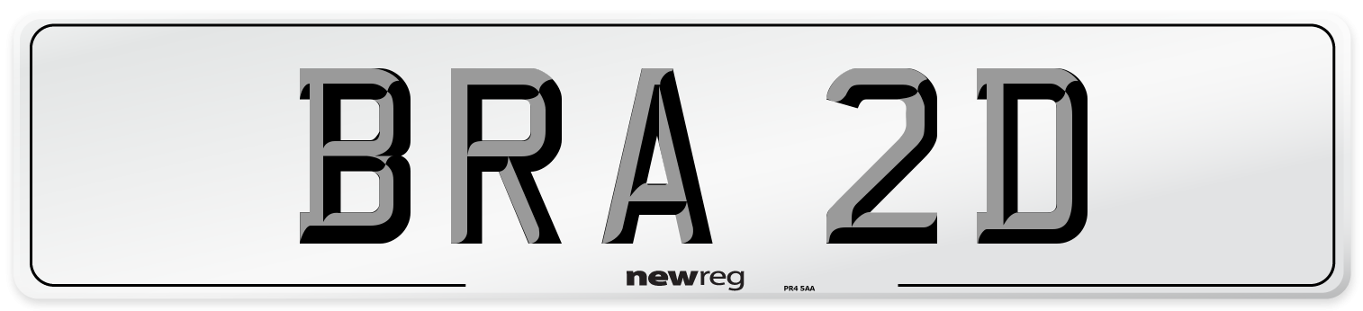 BRA 2D Number Plate from New Reg